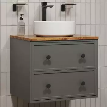 Тумба с раковиной Iddis Torr 60 подвесная, темно-серая