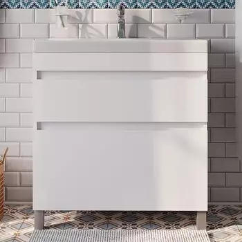 Тумба с раковиной Iddis Zodiac 80 напольная, с ящиками