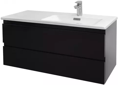 Тумба с раковиной Jacob Delafon Madeleine 100 R черный глянцевый