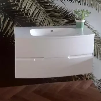 Тумба с раковиной Jacob Delafon Nona 100 глянцевый белый