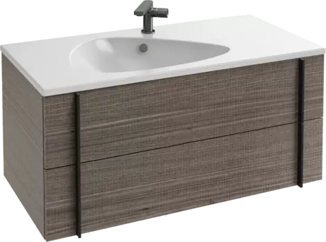 Тумба с раковиной Jacob Delafon Nouvelle Vague 100, фактурный дуб