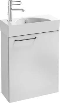 Тумба с раковиной Jacob Delafon Odeon Rive Gauche 50 R белая, ручка черная