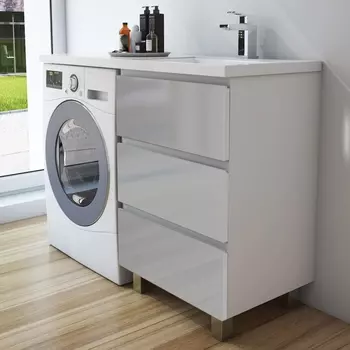 Тумба с раковиной Эстет Dallas Luxe 100 R напольная, 3 ящика