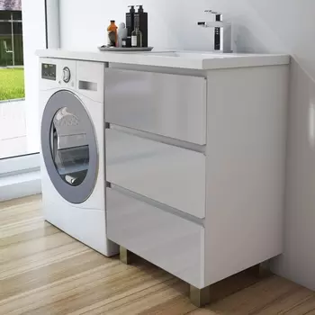 Тумба с раковиной Эстет Dallas Luxe 120 напольная, 3 ящика, R ФР-00001923