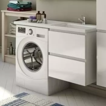 Тумба с раковиной Эстет Dallas Luxe 140 подвесная, 2 ящика, R ФР-00002924