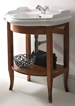 Тумба с раковиной Kerasan Retro с полкой (69 см) орех
