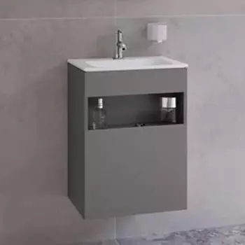 Тумба с раковиной Keuco Stageline 32822 46 см, L, инокс матовый