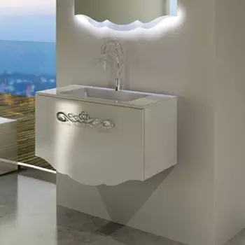 Тумба с раковиной La Beaute Cher 85 белая