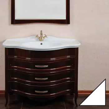 Тумба с раковиной La Beaute Classic Joanna C белый глянец, фурнитура бронза