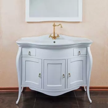 Тумба с раковиной La Beaute Classic Marian белый матовый