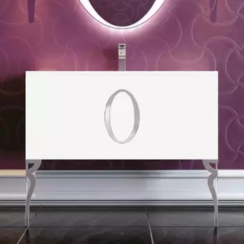 Тумба с раковиной La Beaute Gard 90 белая, фурнитура хром