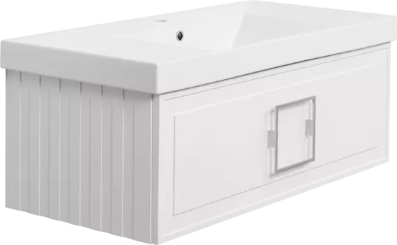 Тумба с раковиной La Fenice Cubo 100 белая