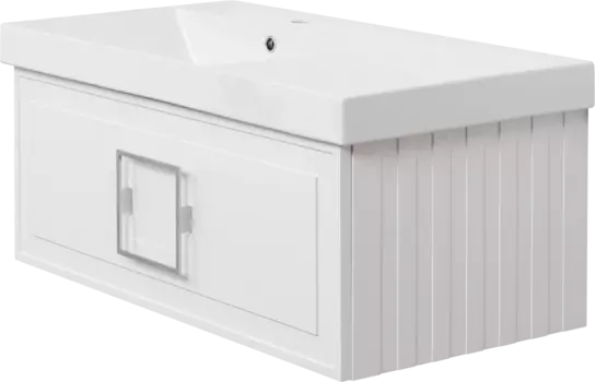 Тумба с раковиной La Fenice Cubo 90 L, белая