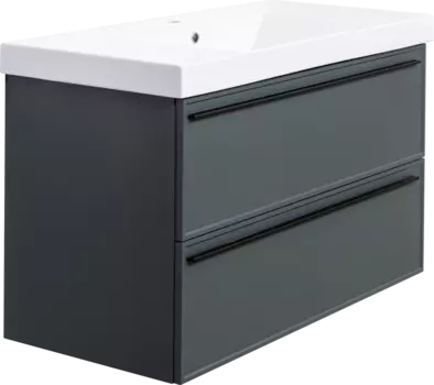 Тумба с раковиной La Fenice Elba Twin 100 серая