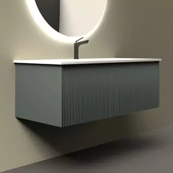 Тумба с раковиной La Fenice Terra 100 серая