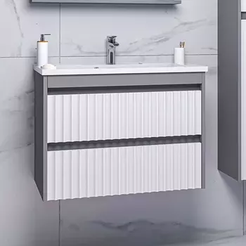 Тумба с раковиной Misty Brevita Balaton 75 подвесная