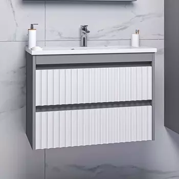 Тумба с раковиной Misty Brevita Balaton 80 подвесная