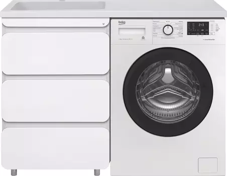 Тумба с раковиной Misty Чегет 120 L, под стиральную машину