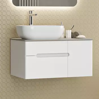 Тумба с раковиной Misty Роял 80 белая П-Роя-01080-011П2Я