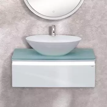 Тумба с раковиной Misty Скай 90 подвесная, с подсветкой