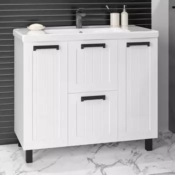 Тумба с раковиной Misty Спарта 100 белая