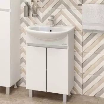 Тумба с раковиной Onika Милтон 60 напольная, белая