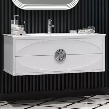 Тумба с раковиной Opadiris Ибица 120 подвесная, фурнитура хром