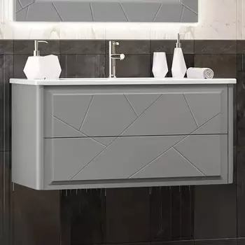 Тумба с раковиной Opadiris Луиджи 100 серая