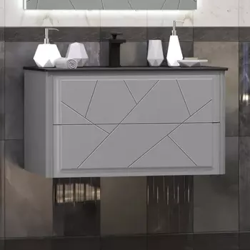 Тумба с раковиной Opadiris Луиджи 90 серая матовая