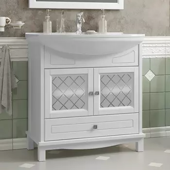 Тумба с раковиной Opadiris Омега 75 белая