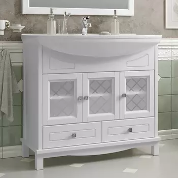 Тумба с раковиной Opadiris Омега 85 белая