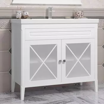 Тумба с раковиной Opadiris Палермо 100 белая матовая