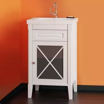 Тумба с раковиной Opadiris Палермо 50 R белая Nova круглая