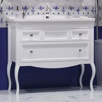 Тумба с раковиной Opadiris Валери 105 белая