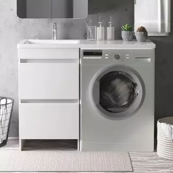 Тумба с раковиной Orange Sistema 110 L с ящиками, под стиральную машину