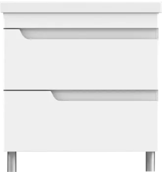 Тумба с раковиной Orange Topline Milano 80 белый глянец, напольная