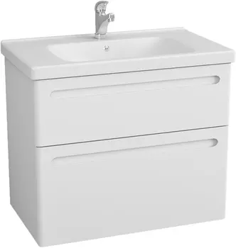 Тумба с раковиной Owl 1975 Otalia 80 2 ящика, белая