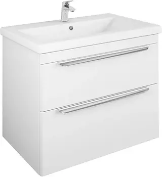 Тумба с раковиной Owl 1975 Vind 70, подвесная, 2 ящика, белый лак