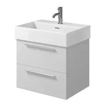 Тумба с раковиной подвесная Creto Tivoli 60 белая 8-1376W+1376-001-0126