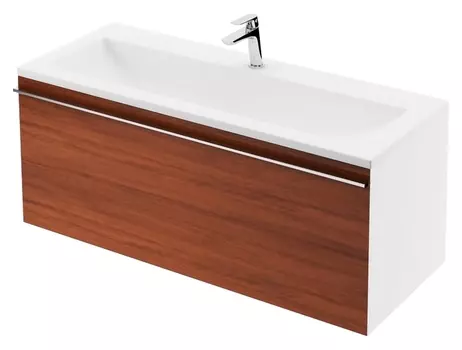 Тумба с раковиной Ravak Clear 100 белая/вишня