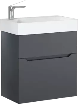 Тумба с раковиной Raval Brik 55, подвесная, антрацит