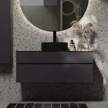 Тумба с раковиной Raval Decent 100 антрацит