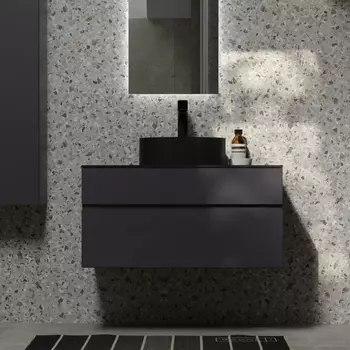 Тумба с раковиной Raval Decent 80 антрацит