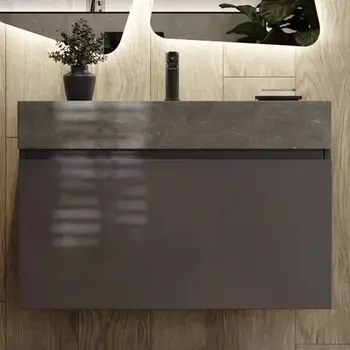 Тумба с раковиной Raval Facet 80 антрацит