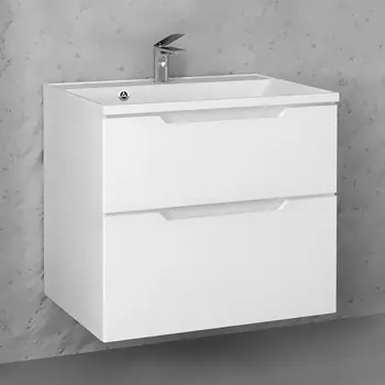 Тумба с раковиной Raval Wector 70, подвесная, белая