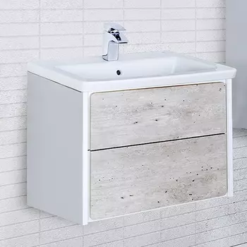 Тумба с раковиной Roca Ronda 70 белая, бетон