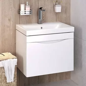 Тумба с раковиной Runo Афина 60 белая