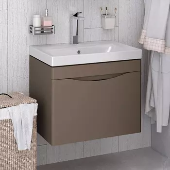 Тумба с раковиной Runo Афина 60 бежевая