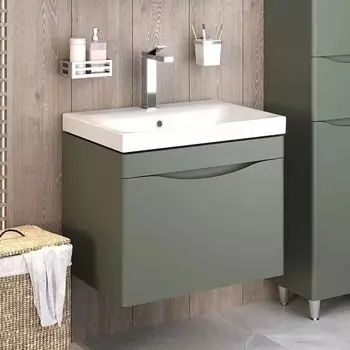 Тумба с раковиной Runo Афина 60 цемент