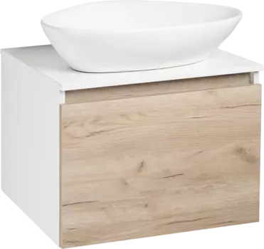 Тумба с раковиной Runo Бари 60 крафтовый дуб, раковина Terzo 60